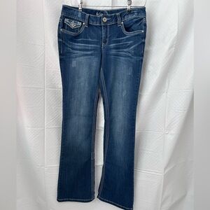 Ariya Indigo Western Cowgirl boot Cut Jeans